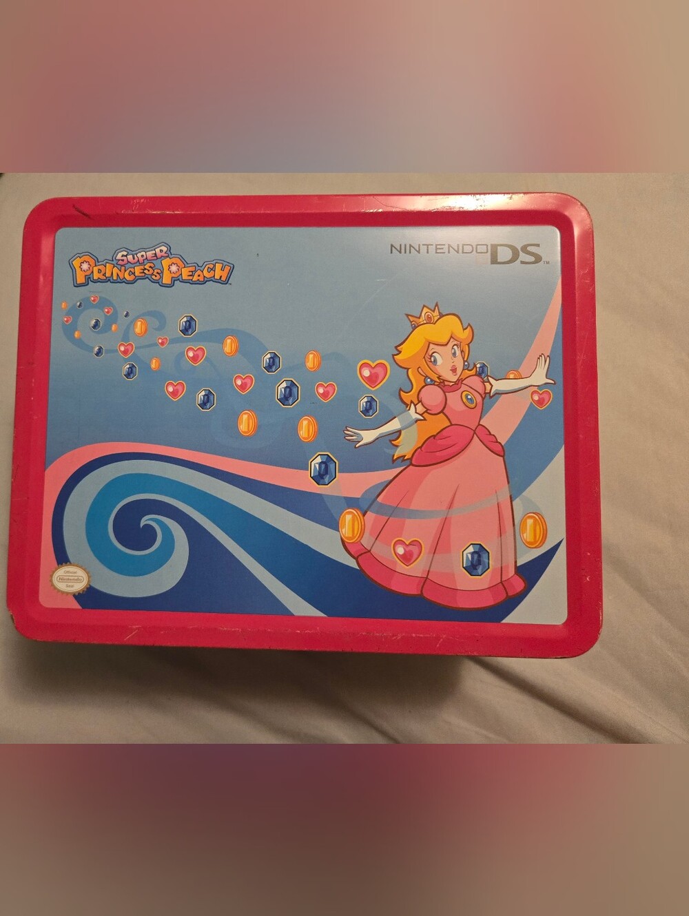 Nintendo DS Princess Peach Pink and Blue Game Case